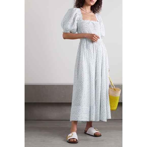 Doen Dresses & Skirts - DÔEN Siena shirred floral-print ramie maxi dress